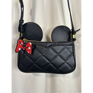 Disney Bound Minnie Mouse Ears Purse Quilted Bow Charm Dani Danielle Nicole Bag